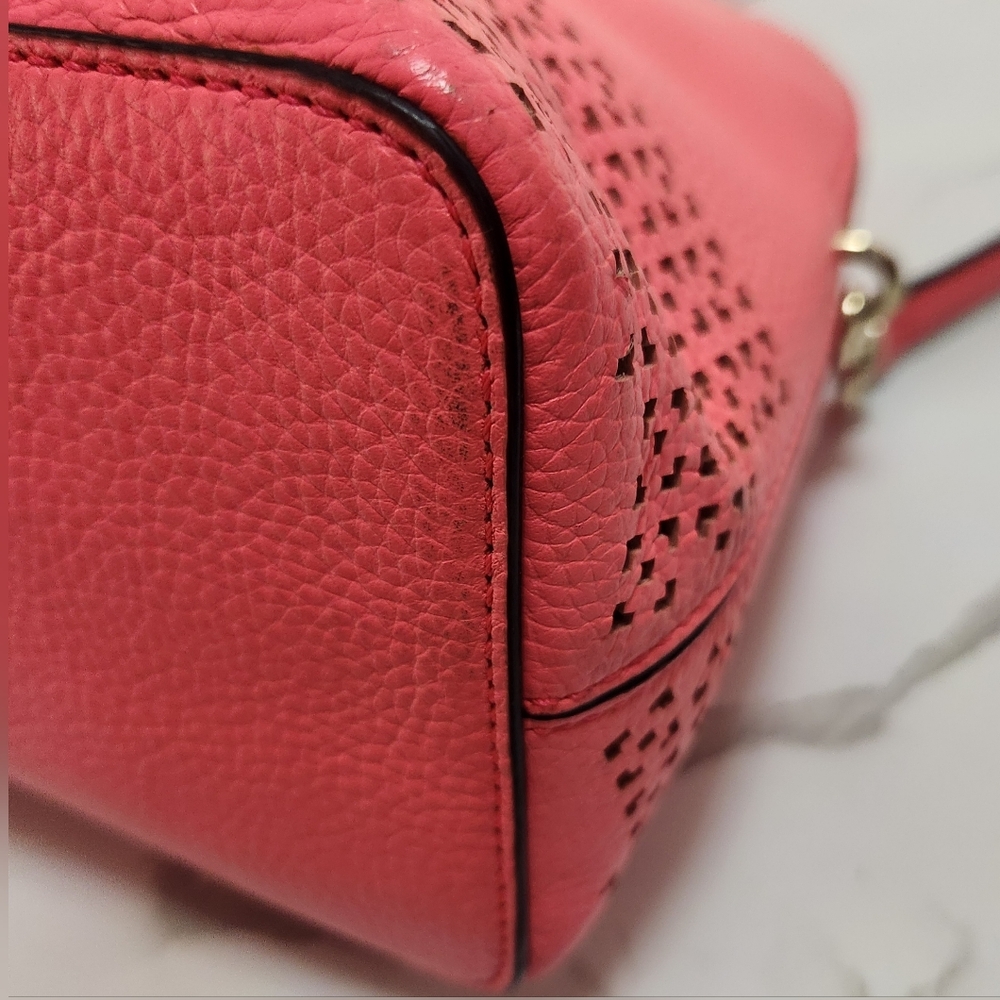 Kate Spade Carli Wakefield Lane 2 Way Done Satchel Crossbody In Coral Orange. - Picture 9 of 16